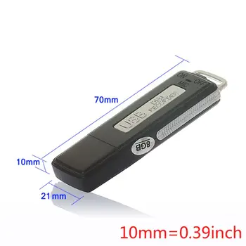 8GB Recarregável Mini USB Flash Drive de Gravação de Ditafone 70Hr Gravador de Voz Digital Portátil