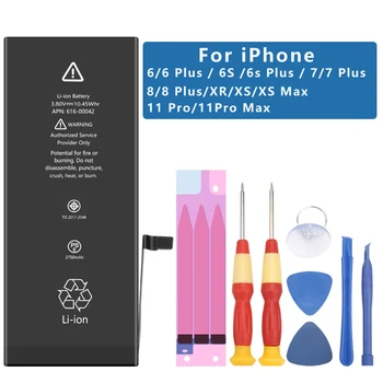 Alta Capacidade da Bateria do Telefone Para o iPhone 6 6 7 8 Plus 7P 8P Substituição Batterie Para iPhone X XR XS MAX 11 Pro Max Bateria