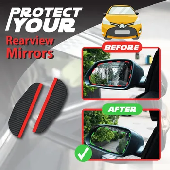 2 Pc Do Carro Do Lado Do Espelho Impermeável A Viseira De Sol A Chuva Sobrancelha Auto De Visão Traseira Do Carro Do Lado De Chuva Escudo Protetor Flexível Auto Acessórios