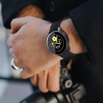 2em1 Correia+Case para Samsung Galaxy Watch Active 2 44mm 40mm toda a Capa de Silicone Inteligente Pulseira Bracelete TPU pára-choques Combinação