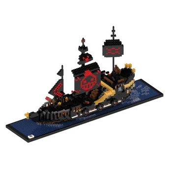 Uma Peça Pérola Negra Barco Mini Bloco de Construção 3D DIY Micro Diamante Tijolo OnePiece Navio Piratas Presente Brinquedo