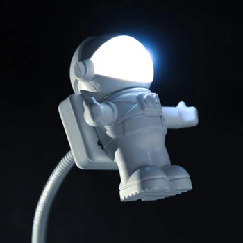 Z75 Novo Estilo Puro, Branco Fresco Novo Astronauta Astronauta USB do DIODO emissor de Luz Ajustável Luz da Noite Para o Computador PC Lâmpada de Mesa de Luz