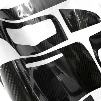 Brilhante de Fibra de Carbono, Interior de Decalque Guarnição para 2012-14 Honda Civic Sedan Gen 9 de Controlo Central do Painel de Instrumentos Interior Adesivo