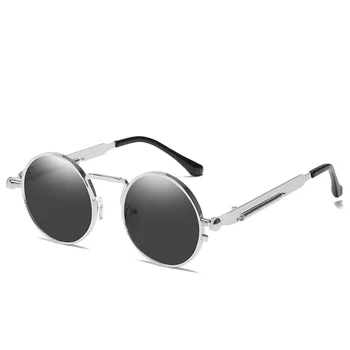 Novo Estilo Punk Óculos De Sol Com Mola De Metal Templos Personalizado Para A Condução De Espelhos Vintage Óculos De 2021 Olhos Óculos