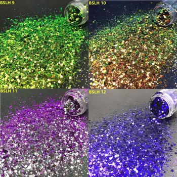 12Color Magia Camaleões Lantejoulas Nuvem Paillette Pó Irregular Nail Art com Glitter Resina, Pigmento Lantejoulas Flakiess Fazer Jóias