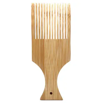Anti-estático de Bambu Cabelo Escolha o Pente de Massagem do couro Cabeludo Grande Dente de Desembaraçar, Pentes Afro