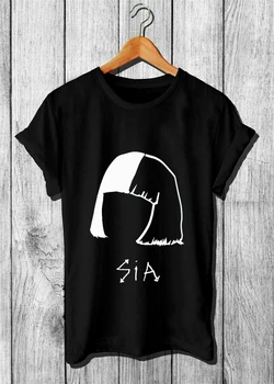 Novo Topo Popular Sia Tundercloud Logotipo da Cantora Pop T-Shirt Mens Casual S-3Xl Digital Impresso T-Shirt