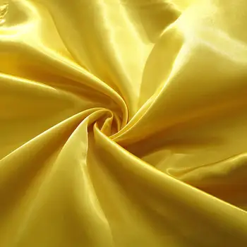 Bonenjoy 1 pc lençol de Cor Amarelo-Liso Tingido de Cetim de Poliéster Folhas Planas Queen Size sabanas cama de 90 Superior Folhas
