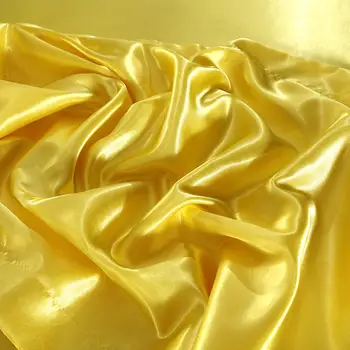 Bonenjoy 1 pc lençol de Cor Amarelo-Liso Tingido de Cetim de Poliéster Folhas Planas Queen Size sabanas cama de 90 Superior Folhas