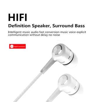 APARELHAGEM hi-fi No ouvido de Telefone Celular Fone de ouvido de 3,5 mm Volume Ajustável Com Microfone, Isolamento de Ruído Fones de ouvido com Fio Para Huawei Xiaomi