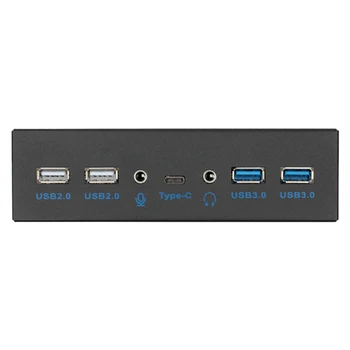 USB 2.0 USB 3.0, Áudio de 3,5 mm no Painel Frontal USB3.0 Hub Divisor Interno de Combinação Rack Adaptador para Desktop de Disquetes de 3,5 Polegadas Bay