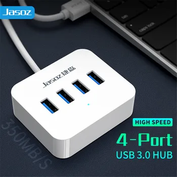 Jasoz Hub USB 3.0 Multi USB Splitter 4 portas USB 3.0 2.0 com Micro Carga de Energia para a Lenovo Xiaomi Macbook Pro PC Hub USB 3 0 1m