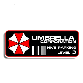 Engraçado a Etiqueta do Carro e Decalque Umbrella Corporation Ramo de Estacionamento Nível 3 Residente de Moto Auto de Decoração, Acessórios KK13*4cm
