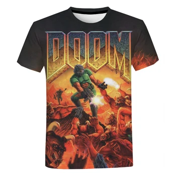 Jogo de moda Doom T-shirt 2021 Cosplay Homens Mulheres Esporte Casual Impressão 3D Camiseta Hip Hop no Estilo Streetwear Camisa T-Shirt da Moda