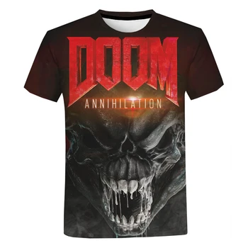 Jogo de moda Doom T-shirt 2021 Cosplay Homens Mulheres Esporte Casual Impressão 3D Camiseta Hip Hop no Estilo Streetwear Camisa T-Shirt da Moda