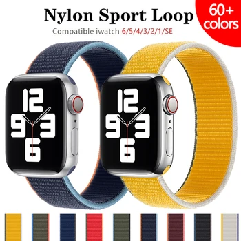 Cinta de Nylon Para a Apple Faixa de Relógio de 44mm 40mm iWatch 38mm 42mm 44 mm smartwatch Ciclo de Esportes cinto, Bracelete Apple Relógio 6 5 4 3 SE