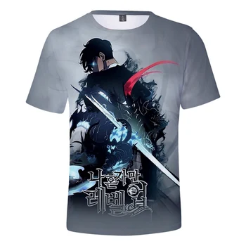2021 Novo Solo de Nivelamento 3D Print T-Shirt dos Homens/Mulheres de Manga Curta T-Shirt Roupas