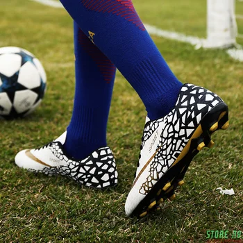 Leve Tênis Homens Sapatos de Futebol de Crianças Não-Deslizamento de Formação de Botas de Futebol Respirável Sapatos de Desporto Atlético FG/TF Futebol Chuteiras