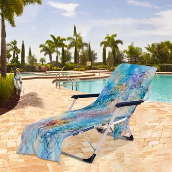 2021 Novo Beach Lounge Cadeira Coberta De Toalha De Verão Fresco Jardim Cama Toalha De Praia Tomar Banho De Sol Preguiçoso Aluguer De Cadeiras Cadeira Tapete
