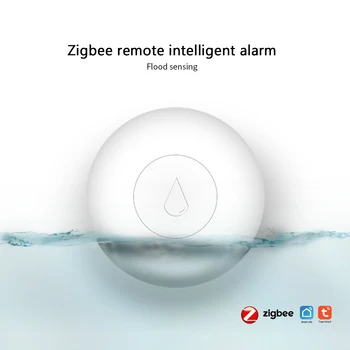 Zigbee Água Sensor Remoto de Alarme de Sensor de Inundação de Água de Tanque Cheio de Água Ligação de Alarme de Vida Inteligente APLICAÇÃO de Feedback imediato, o hub Necessário
