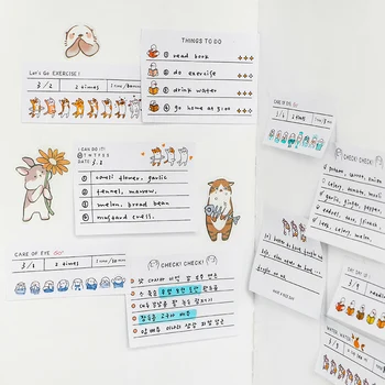 Papel Japonês Deixar Messager Planejador De Etiquetas Adesivas Kawaii Papel De Carta Bonito Memo Pad Decoração Do Escritório Material De Escritório