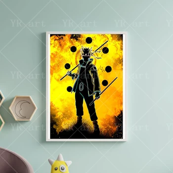 Anime Japonês Cartaz Naruto Tela De Pintura De Kakashi, Naruto, Sasuke Crianças Quarto Mural De Decoração, Imagem De Arte Da Parede Imprime Cuadros