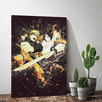 Anime Japonês Cartaz Naruto Tela De Pintura De Kakashi, Naruto, Sasuke Crianças Quarto Mural De Decoração, Imagem De Arte Da Parede Imprime Cuadros