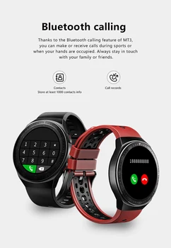 2021 de Negócios de Smart Watch Chamada Bluetooth 8G de Memória Leitor de Música Homens Esporte Impermeável Smartwatch Para Android, iPhone Huawei Xiaomi
