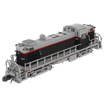 MOC Diy Estação de Trem Union Pacific Railroad Alco RS-2 (1:38) de alta tecnologia Ferroviária Construção de Blocos de Tijolos de Trem de Brinquedo Para Crianças