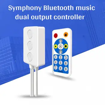 SP601E Dupla Saída de Sinal Bluetooth Música DIODO emissor de luz do Controlador DC5-24V Mini Sinfonia de Luz de Controle Remoto sem Fio para o DIODO emissor de Luz de Tira