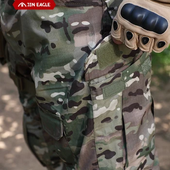 Táticas de Camuflagem Militar Uniforme Homens Frog Suit Exército americano de Paintball Equipamento de Soldado de Combate Camisa + Calças Cargo Plus 8XL
