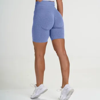 2021 Cintura Alta Yoga Shorts Mulheres de Roupas de Fitness flexões de Quadril Shorts de Ginástica Esportes com Bolso Interno de Treino Curto Leggings
