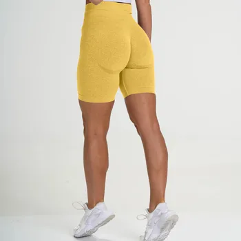 2021 Cintura Alta Yoga Shorts Mulheres de Roupas de Fitness flexões de Quadril Shorts de Ginástica Esportes com Bolso Interno de Treino Curto Leggings