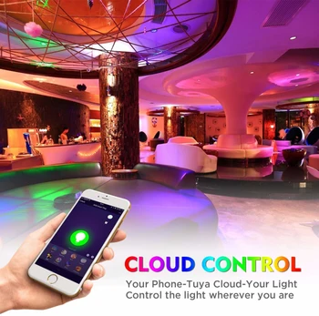 Gu10 Tuya Controle Inteligente da Lâmpada de Led RGB de Luz de Dimmable 4W Led RGBW Lâmpada Colorida de Mudar o Bulbo do Diodo emissor de Lampada RGBW Branco Decoração Home
