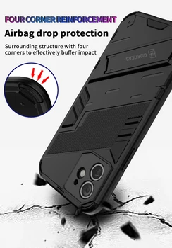 À prova de choque Resistente Armadura de Telefone de Caso Para o iPhone 6 6 7 8 Plus 11 12 Mini X XR XS PRO MAX SE de 2020 Suporte Anti-Queda Capa Protetor
