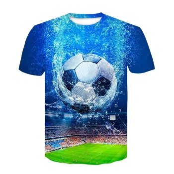 2021 Moda Verão 3D Print T-shirt Engraçada da Água de Futebol para Meninos, Meninas T-shirt Crianças Cool t-shirts Velhas Tops adolescentes roupas
