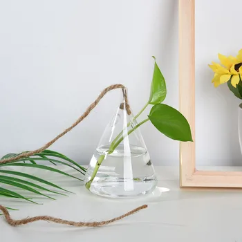 2021 Claro Criativo de Suspensão de Bola de Vidro Vaso de Flores de um vaso de Planta Terrário Recipiente Home Office Decoração de Suspensão Vaso de Vidro SEC88