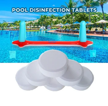 50Pcs Tabletes de Cloro Multifunções Instantâneas Desinfecção de piscinas de hidromassagem, Banheira de Spa piscina de purificação de água por Atacado