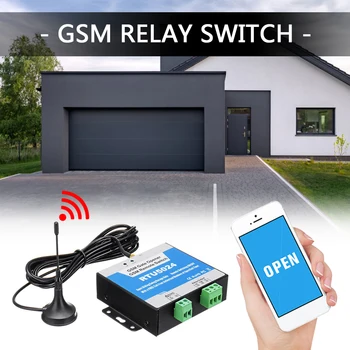 RTU5024 GSM Portão de Interruptor do Relé da 850/900/1800/1900MHz Controle Remoto sem Fio da Porta de Acesso Abridor com Antena