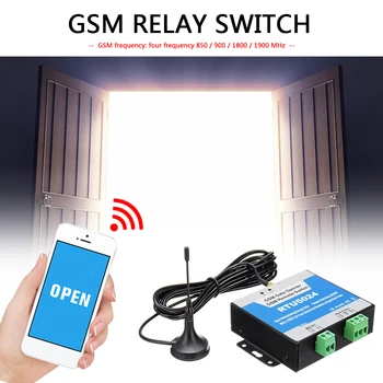 RTU5024 GSM Portão de Interruptor do Relé da 850/900/1800/1900MHz Controle Remoto sem Fio da Porta de Acesso Abridor com Antena