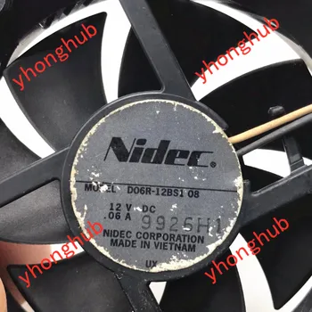 Nidec D06R-12BS1 DC 12V 0.06 UM 60x60x15mm Servidor Ventilador de Refrigeração