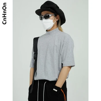 O verão produto novo estilo coreano solta simples tendência de cor sólida casual manga curta T-shirt dos homens M1-AM-2612