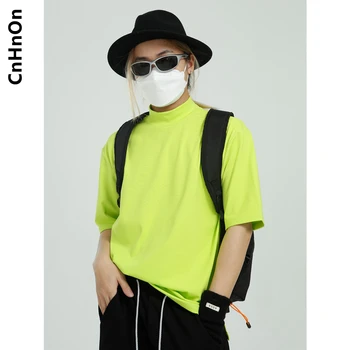 O verão produto novo estilo coreano solta simples tendência de cor sólida casual manga curta T-shirt dos homens M1-AM-2612