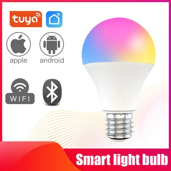 Casa inteligente LED do wi-FI Smart Luz do Bulbo do Siri Controle de Voz RGB Lâmpada da Noite Trabalham Com a Apple Kit de Casa de App Alexa Inicial do Google Assistente