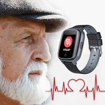 Wonlex Inteligente Relógios com Idade GPS Localize Tracker Sedentários Queda de Alarme de Idosos Taxa de Coração, de Sangue, Medida 4G KT17S Intercomunicador de Voz Assistir