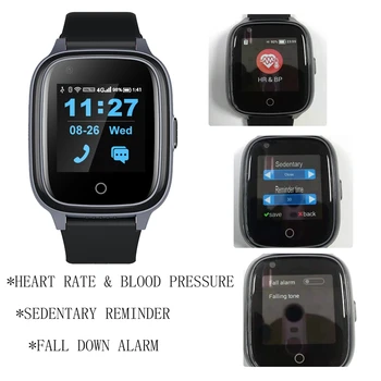 Wonlex Inteligente Relógios com Idade GPS Localize Tracker Sedentários Queda de Alarme de Idosos Taxa de Coração, de Sangue, Medida 4G KT17S Intercomunicador de Voz Assistir