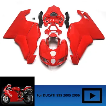 Para a DUCATI 999, 749R 2005-2006 motocicleta corpo ABS, injeção kit de carenagem
