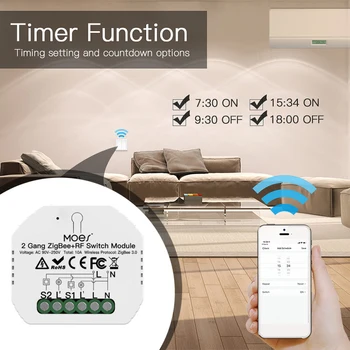 Zigbee 3.0 Tuya Smart Switch-off Dispositivo de Módulo de Voz, Controle Remoto E Com Alexa Inicial do Google Para Usar o Smart Home