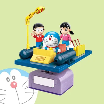 Novo Japão Quadrinhos Clássicos Anime Doraemons Nobitas Nobis Quarto do Tempo da Máquina Modelo Amigos Blocos de Construção Tijolos Garoto de Brinquedo de Presente
