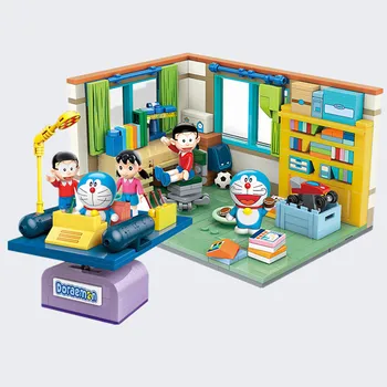 Novo Japão Quadrinhos Clássicos Anime Doraemons Nobitas Nobis Quarto do Tempo da Máquina Modelo Amigos Blocos de Construção Tijolos Garoto de Brinquedo de Presente